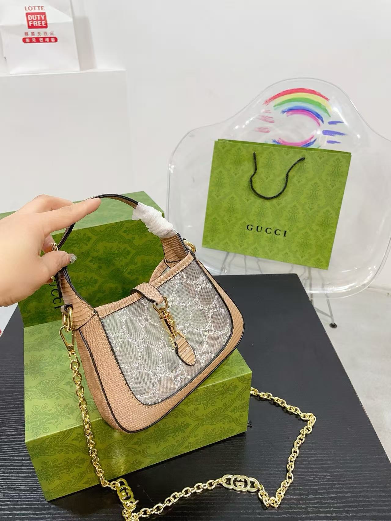 Gucci Jackie1961 rhine-drill underarm bag