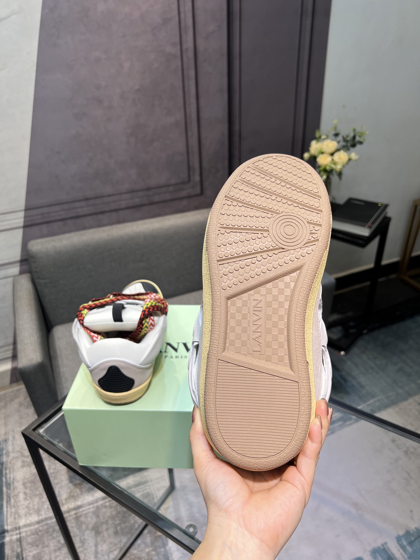 LANVIN Fashionable Casual Couple Sneakers High-Quality Clay Shoes