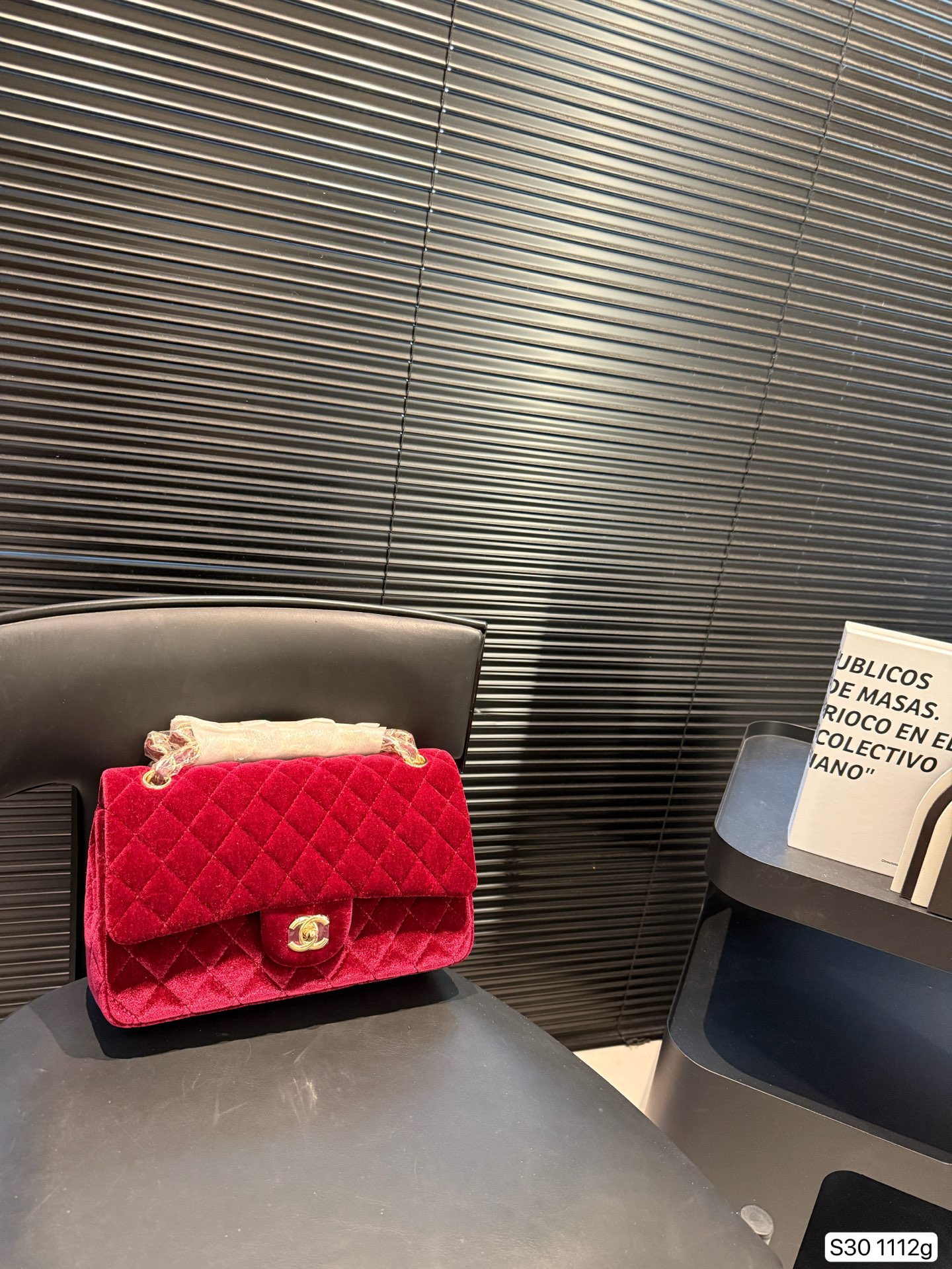 Chanel velvet Cf bag