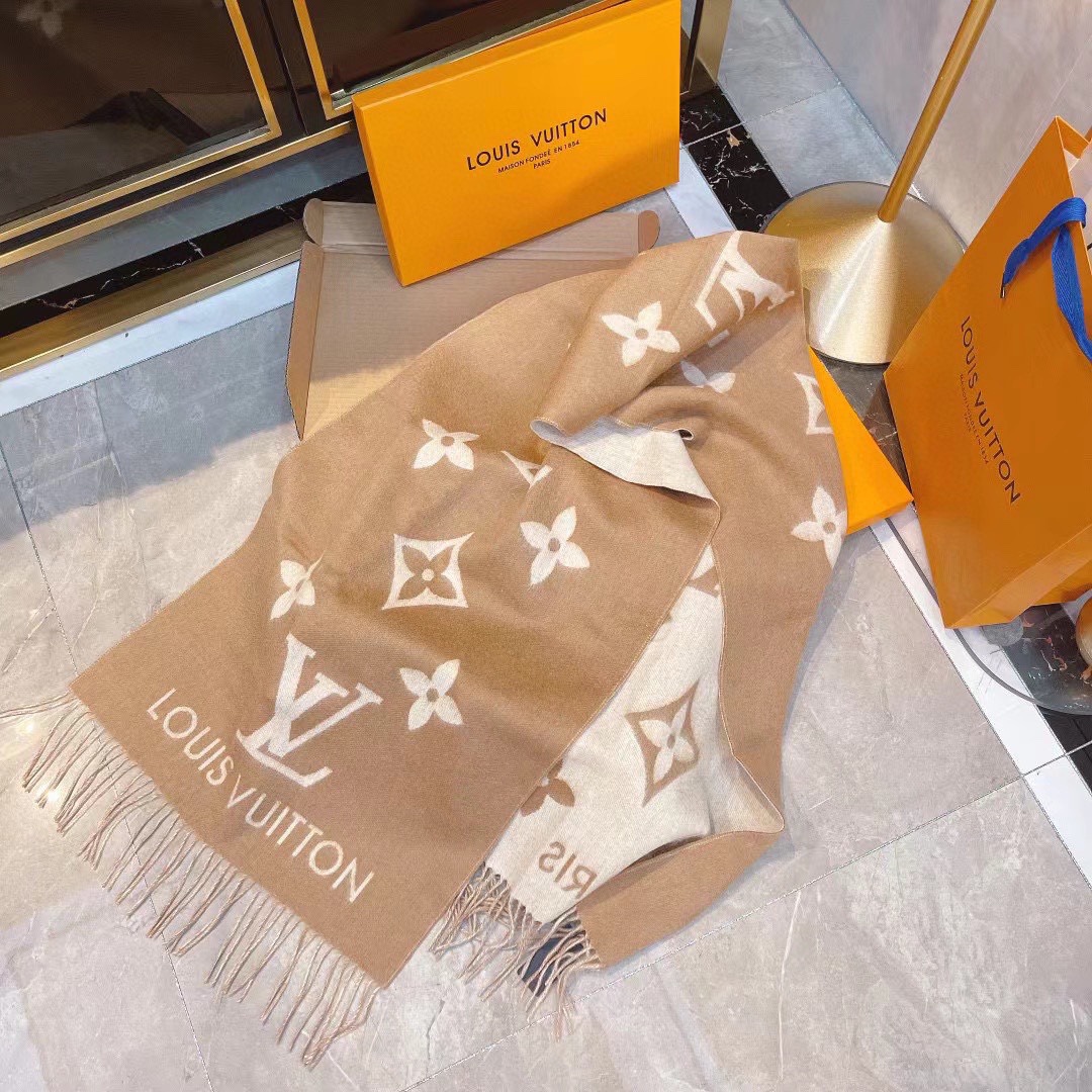 Louis Vuitton LV cashmere shawl scarf