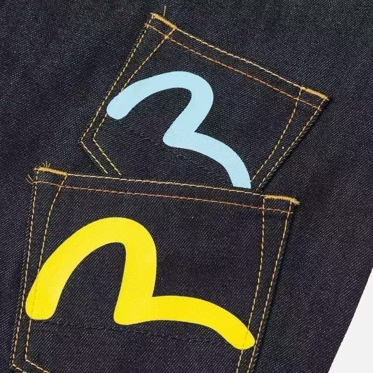 Evisu multi-pocket printed jeans