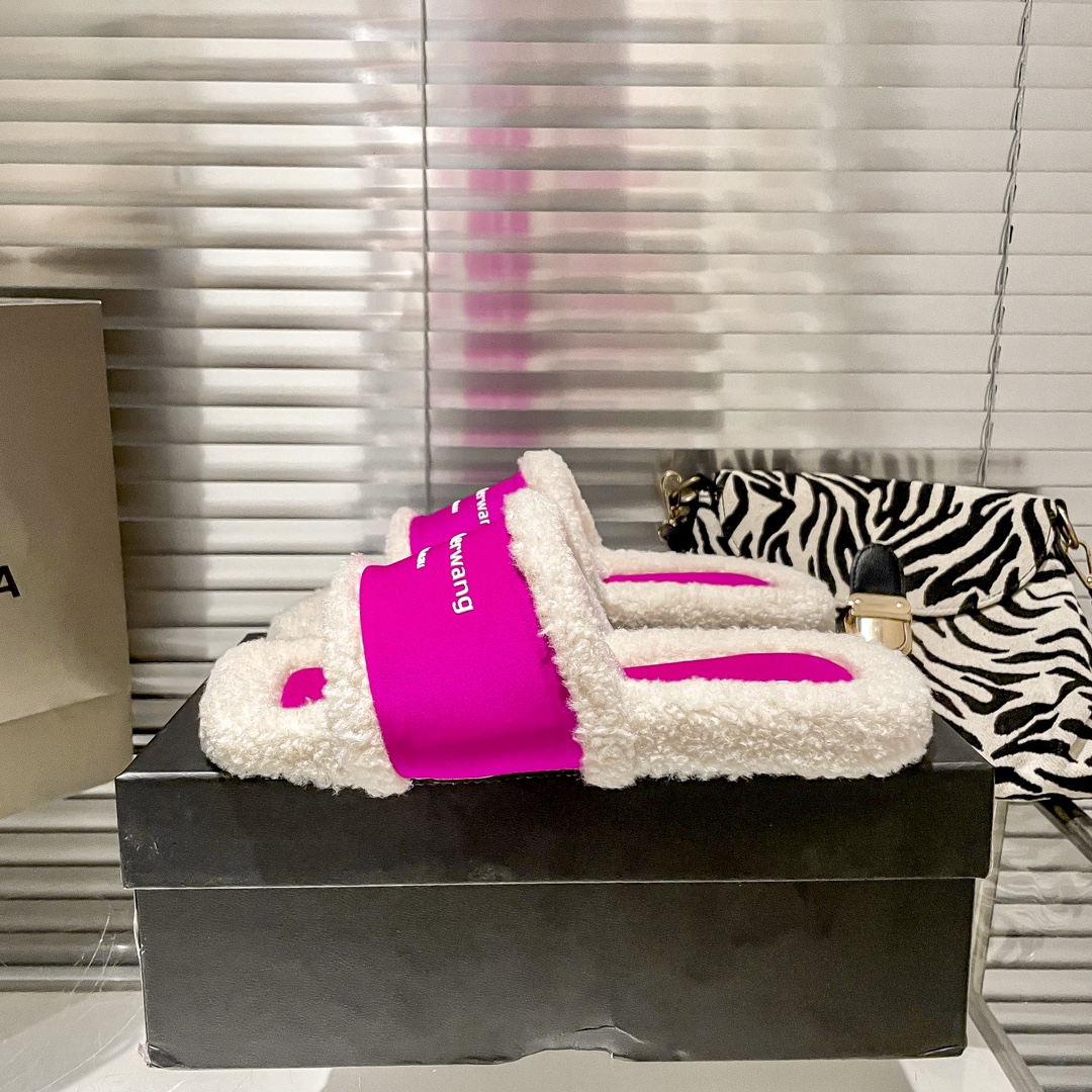 Alexander Wang Furry Slippers