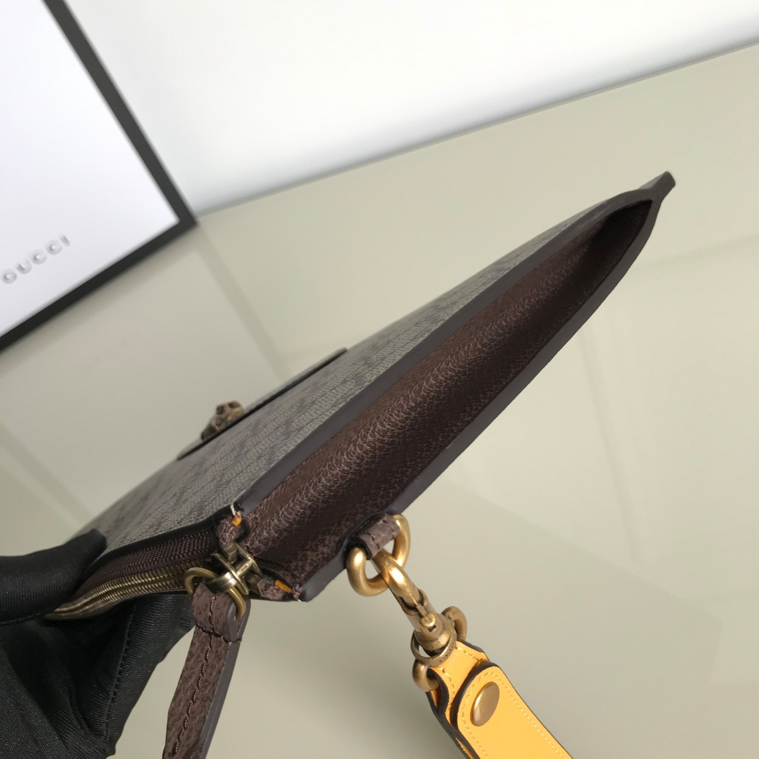 Gucci Tiger-head printed handbag