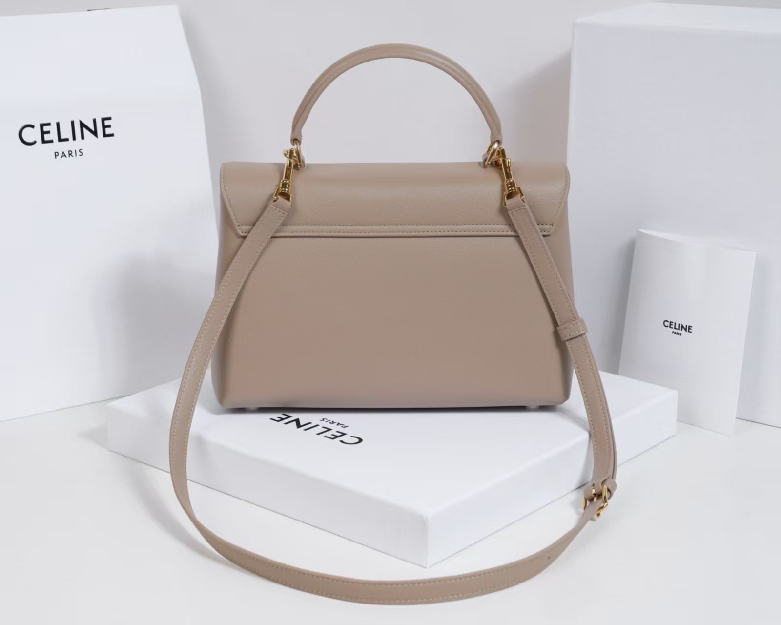 Top version Celine leather nino shoulder bag