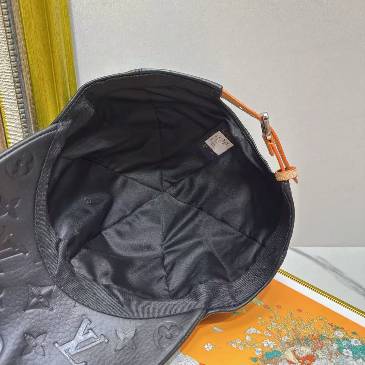 LV lambskin baseball cap