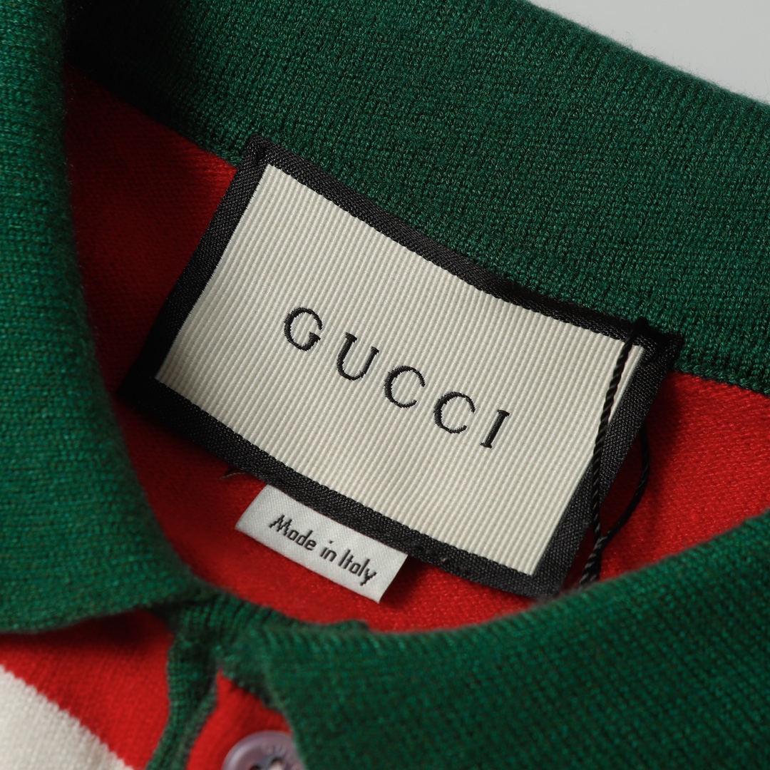 GUCCI Knitted Logo Embroidery Round-neck Sweater