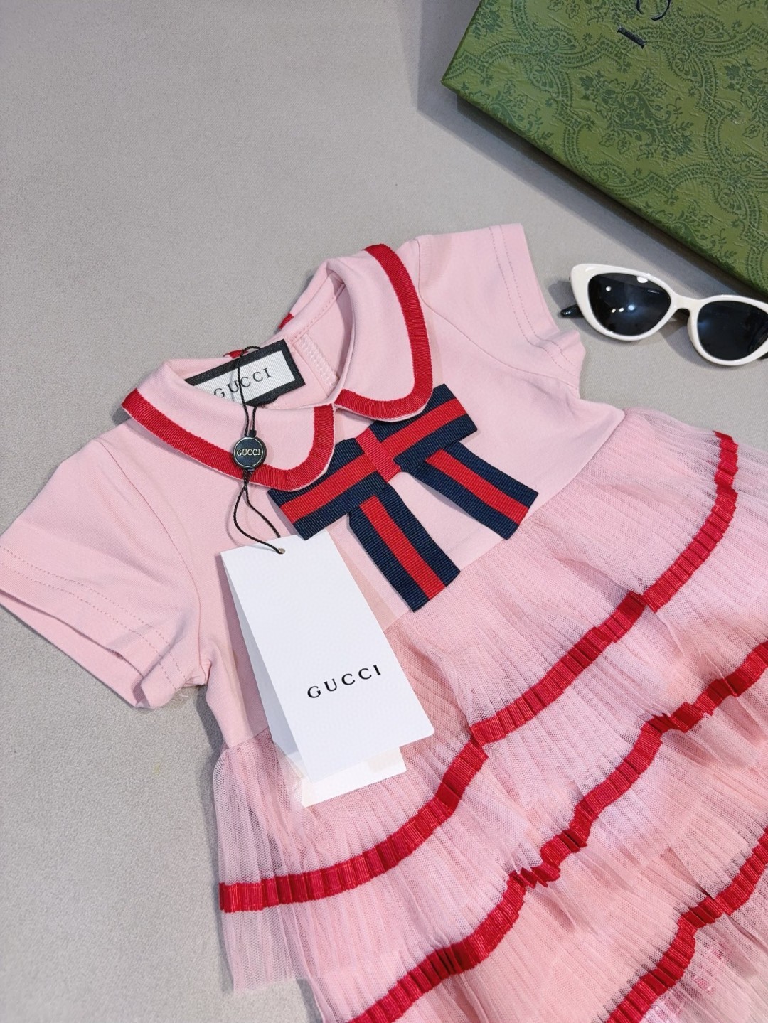 Children's Clothing Gucci Peach Pink Tulle baby Dress