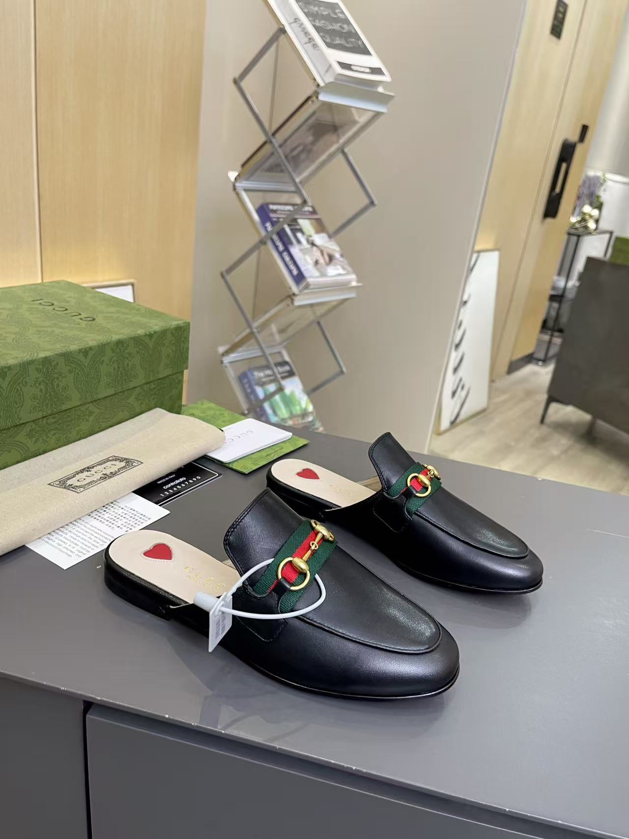 GUCCI half-strap leather shoes