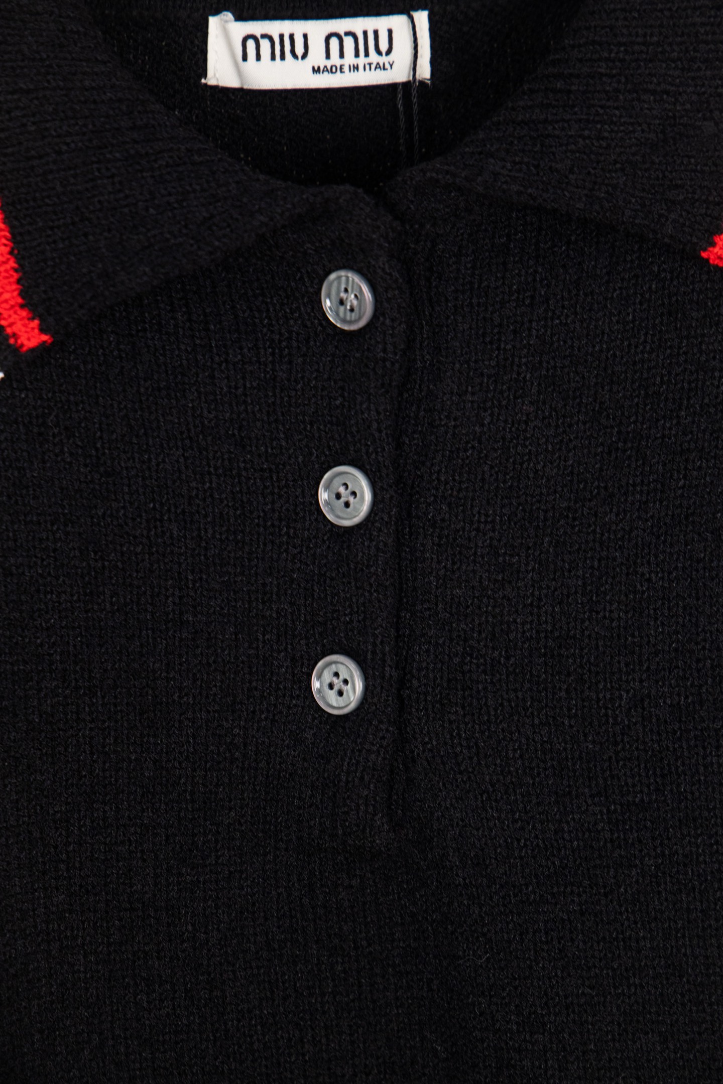 Miumiu Polo knit round-neck sweater