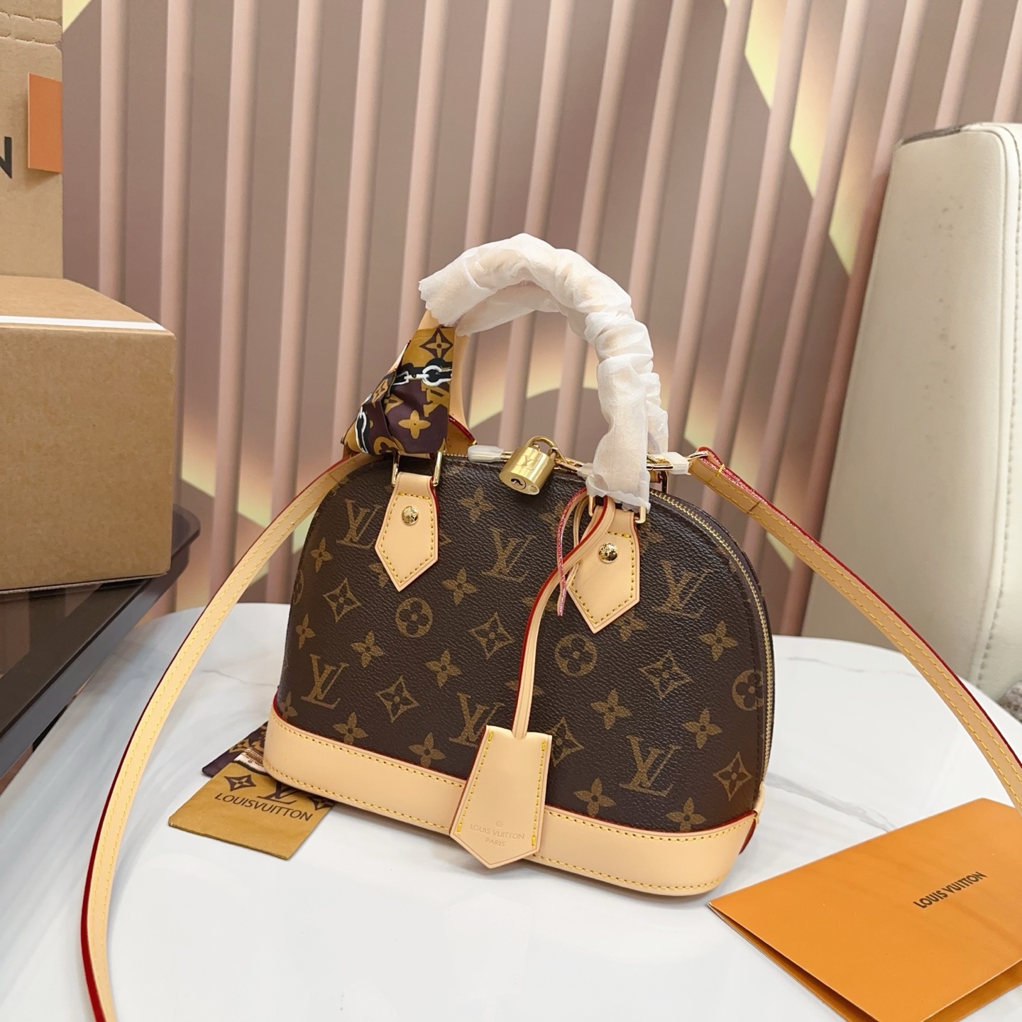 Louis Vuitton LV alma bag shell shoulder retiro bag