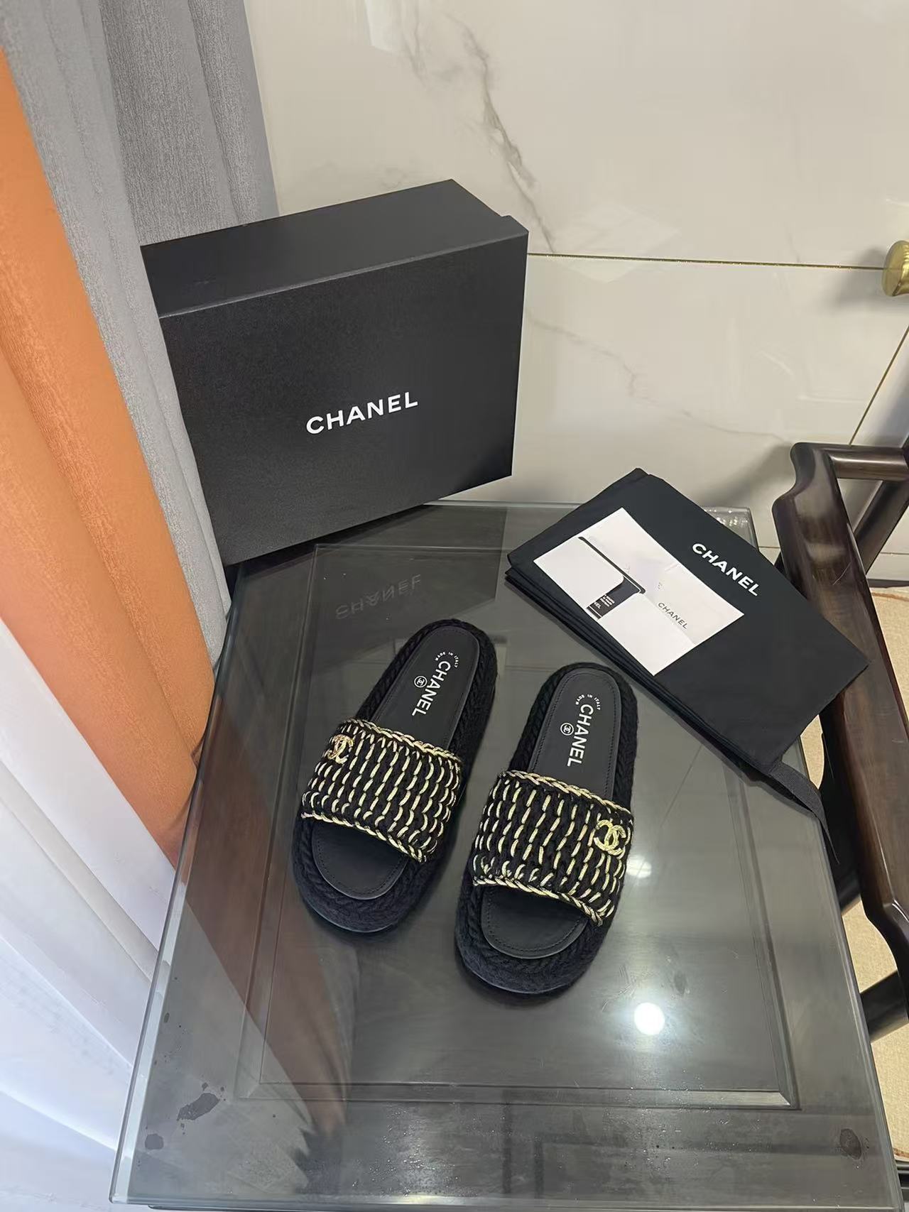 Chanel Knitted Slippers