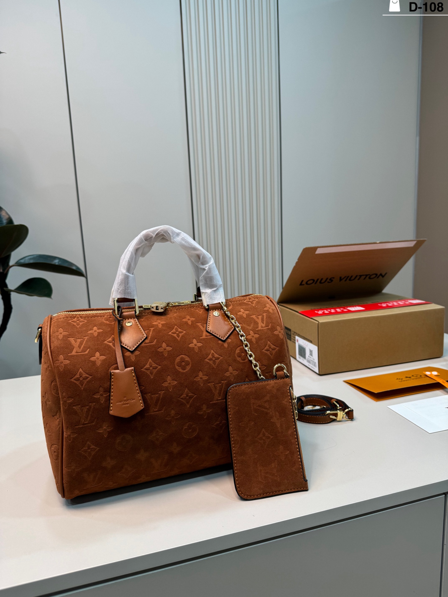 LV Speedy Suede Pillow Bag Keepall Travel Bag Menswear Pillow Bag