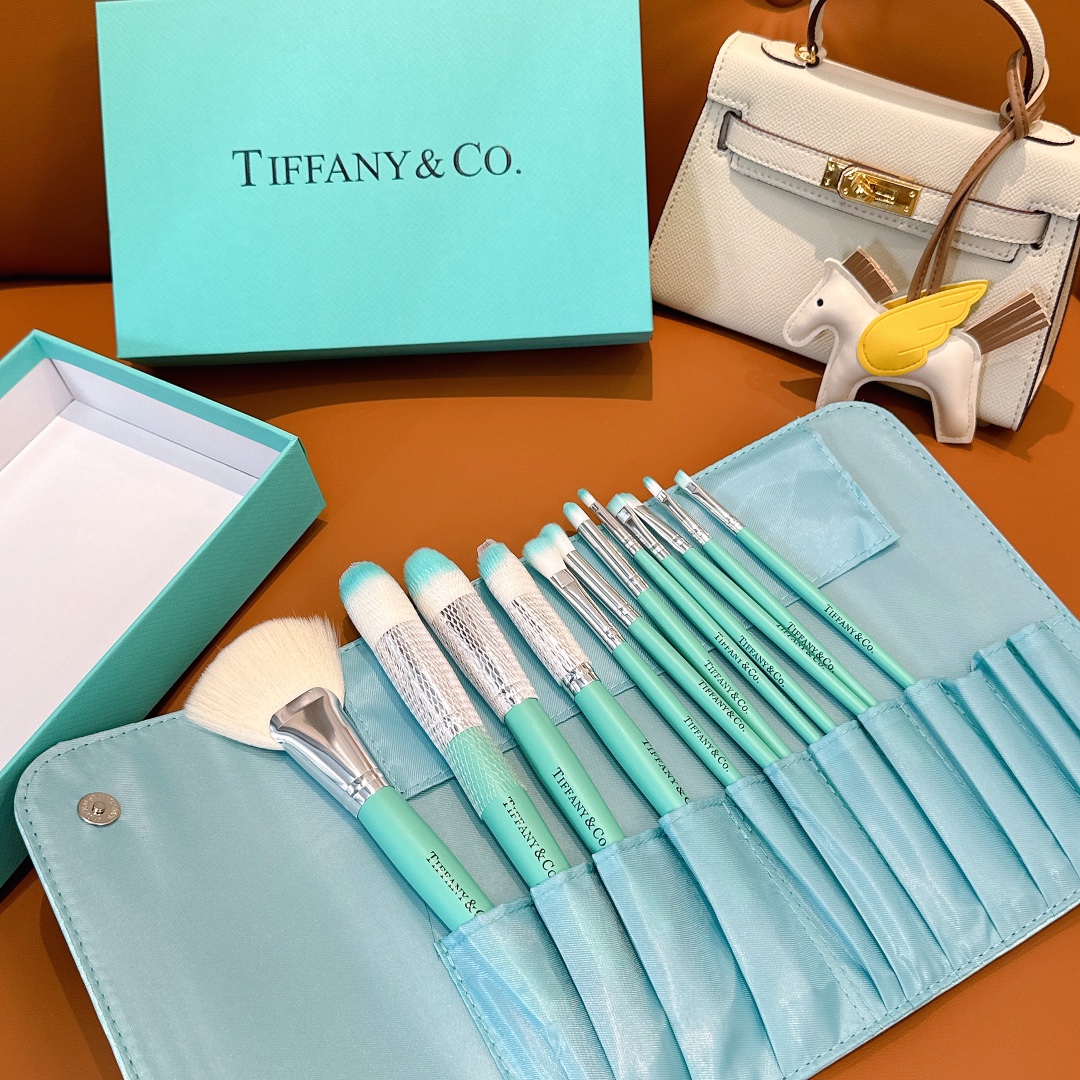 Designer Tiffany Makeup Brush Set Gift Box