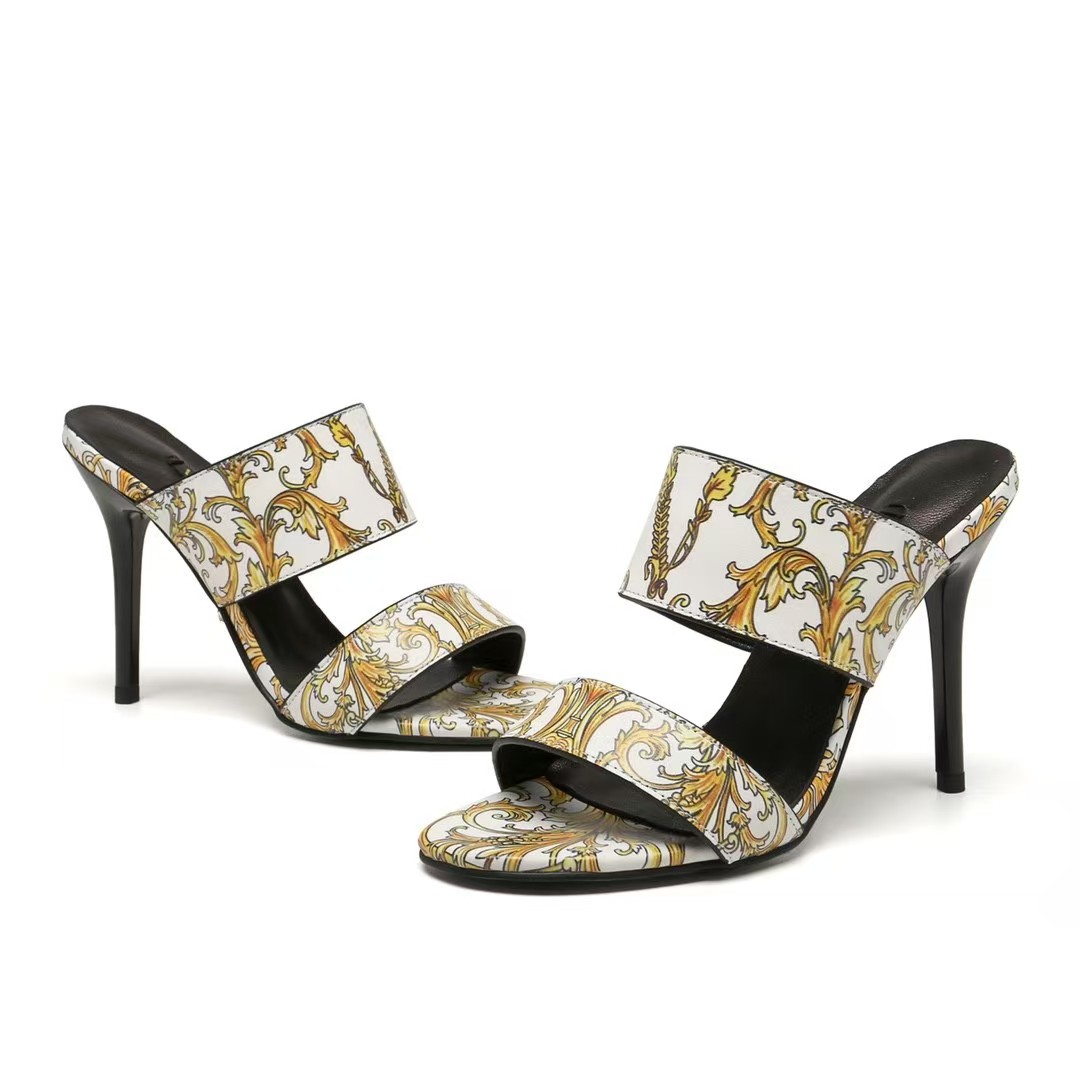 Versace High-heeled flip-flops