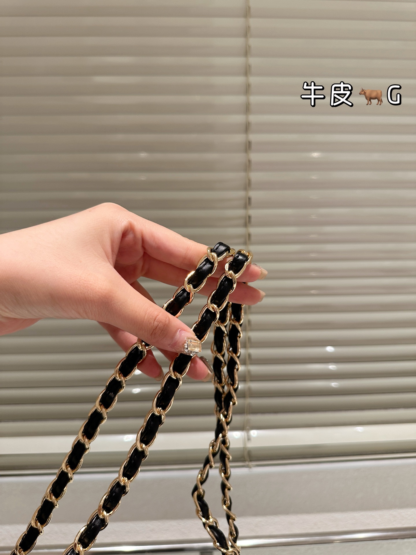 CHANEL Leather Fur CF Metal Handle shoulder bag