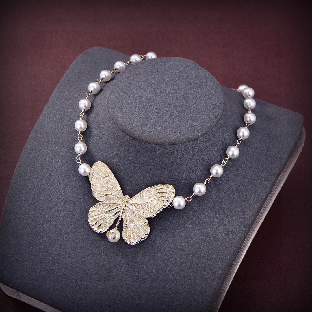 Dior CD Butterfly necklace