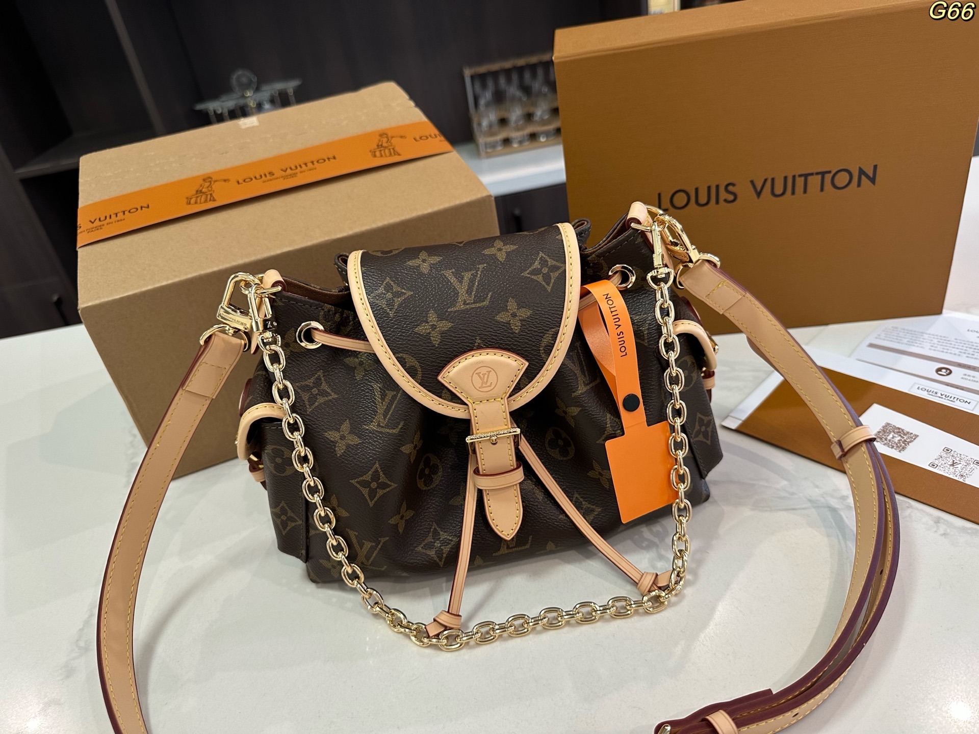 LV Louis Vuitton ODYSSEE lady's flip-top shoulder bag