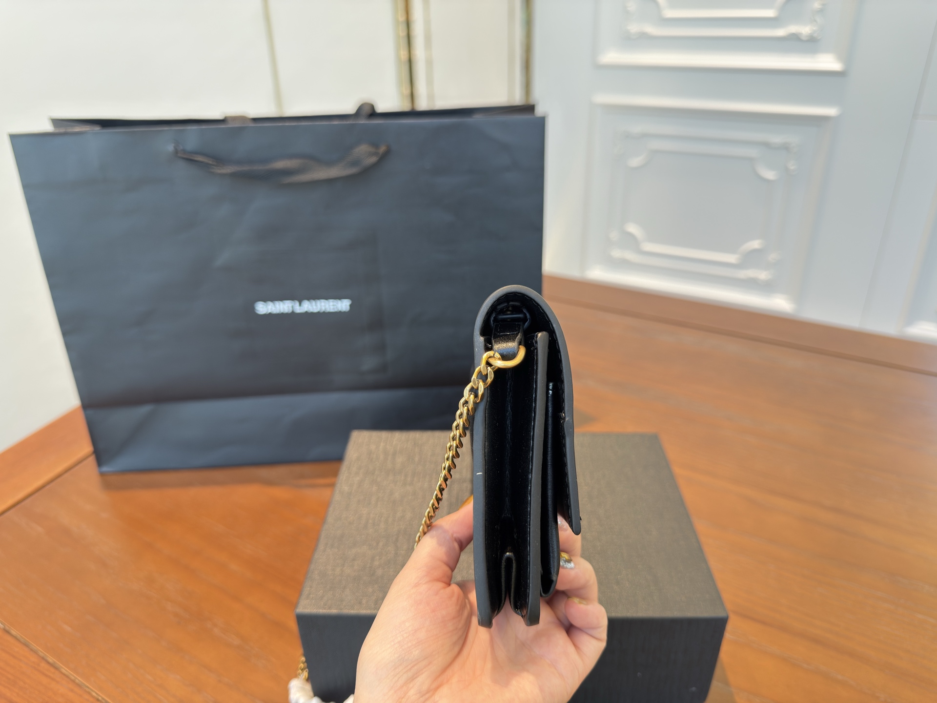 YSL Sunset Box Clutch Underarm CASSANDRE bag