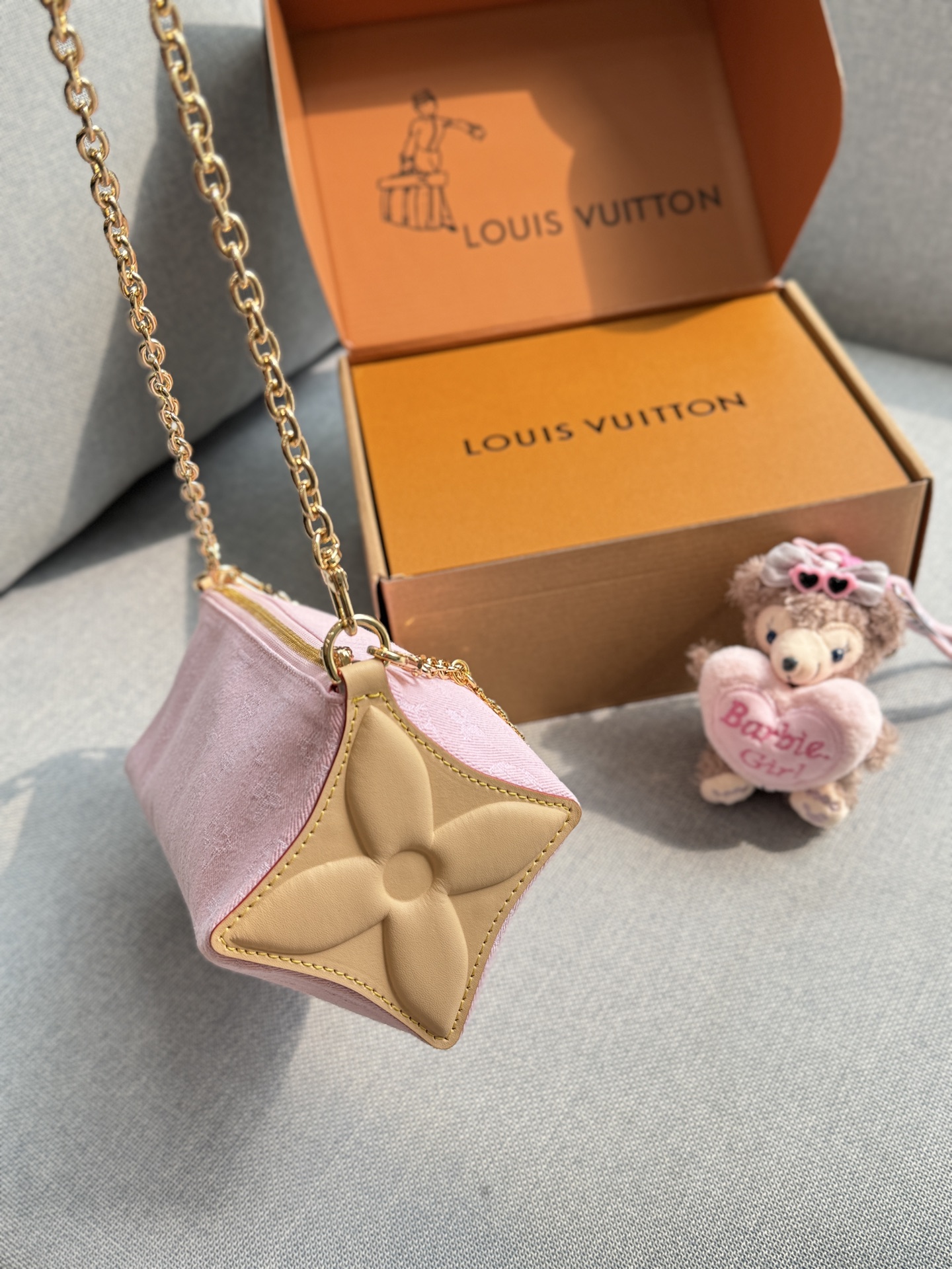 LV BLOOM POUCH Denim Bag