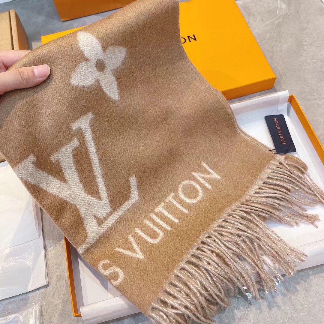 Louis Vuitton LV cashmere shawl scarf