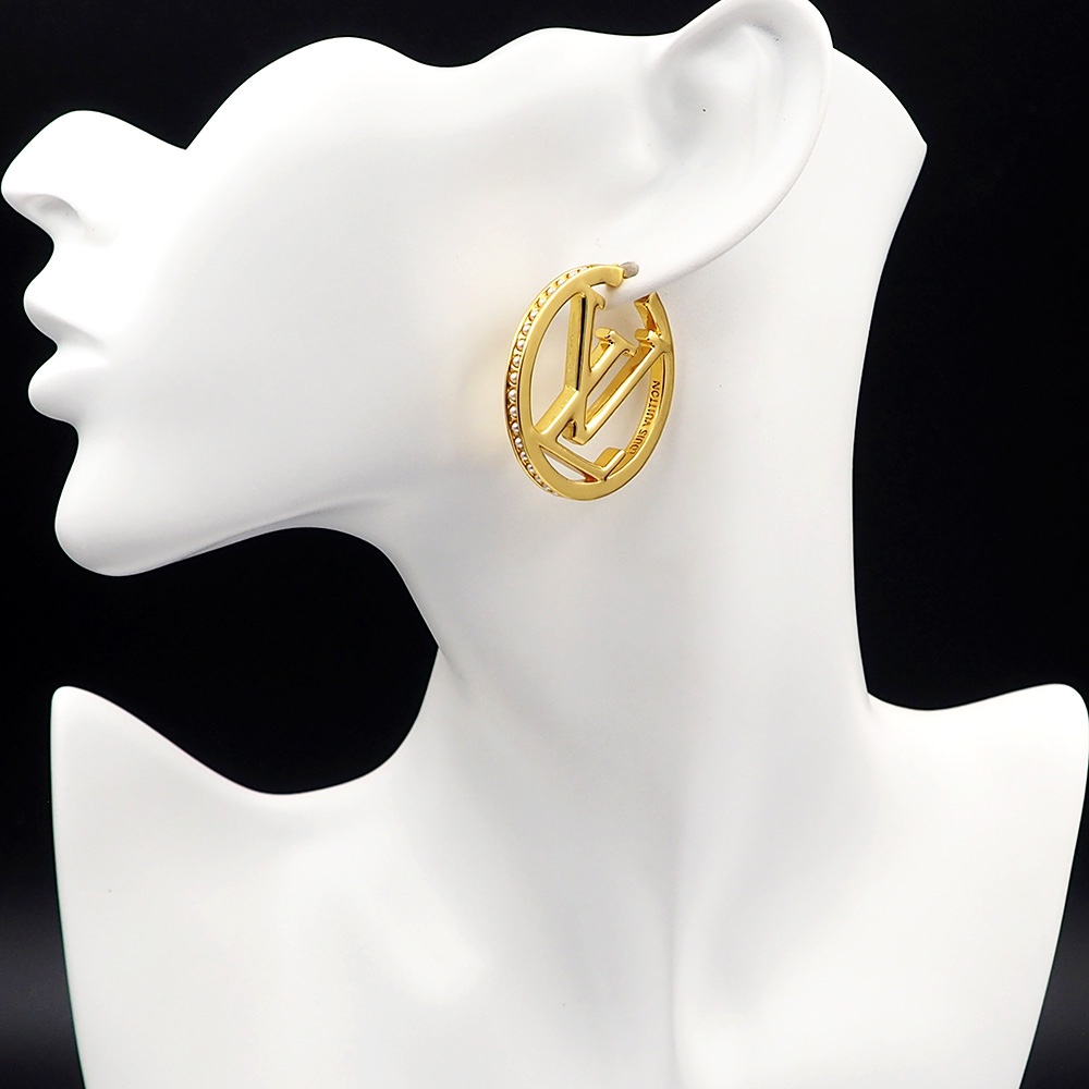 LV round earrings