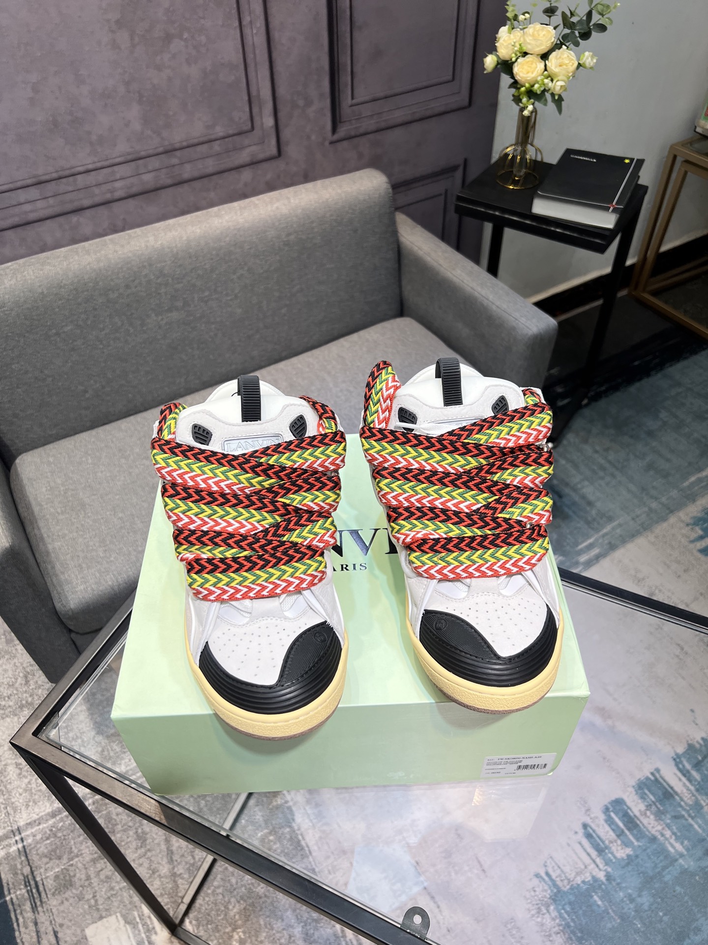 LANVIN Fashionable Casual Couple Sneakers High-Quality Clay Shoes