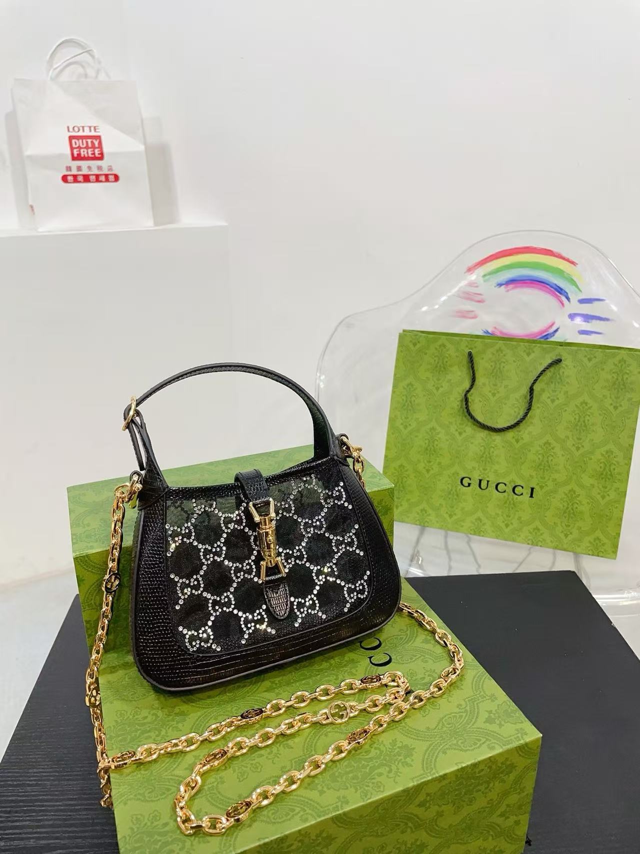 Gucci Jackie1961 rhine-drill underarm bag