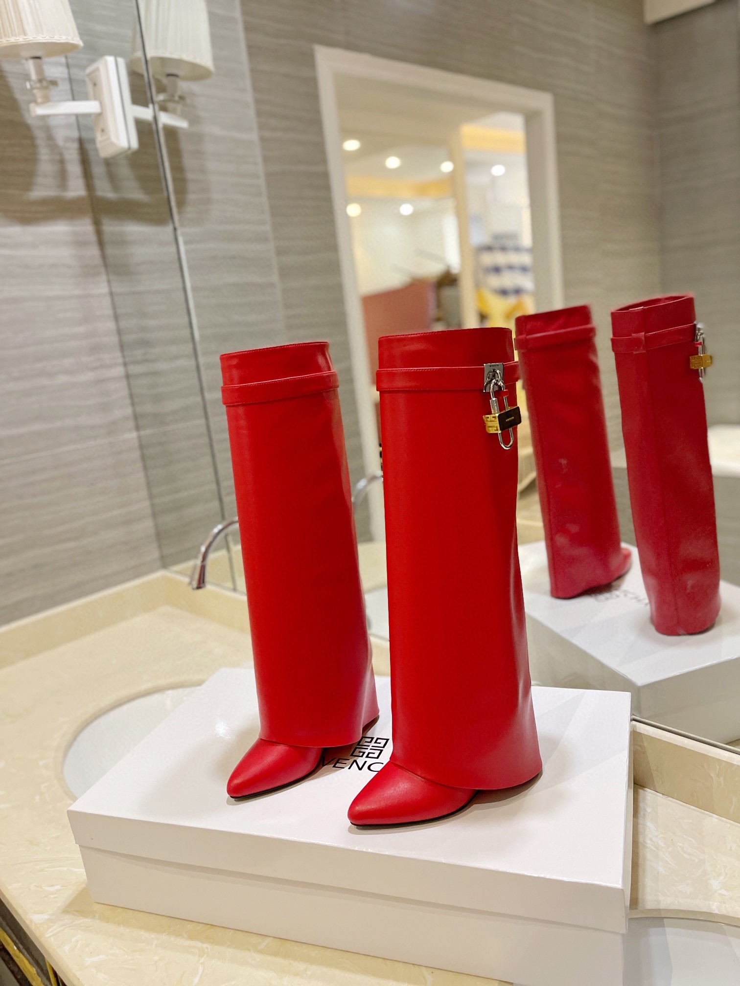 Givenchy High Heel Boots Leather