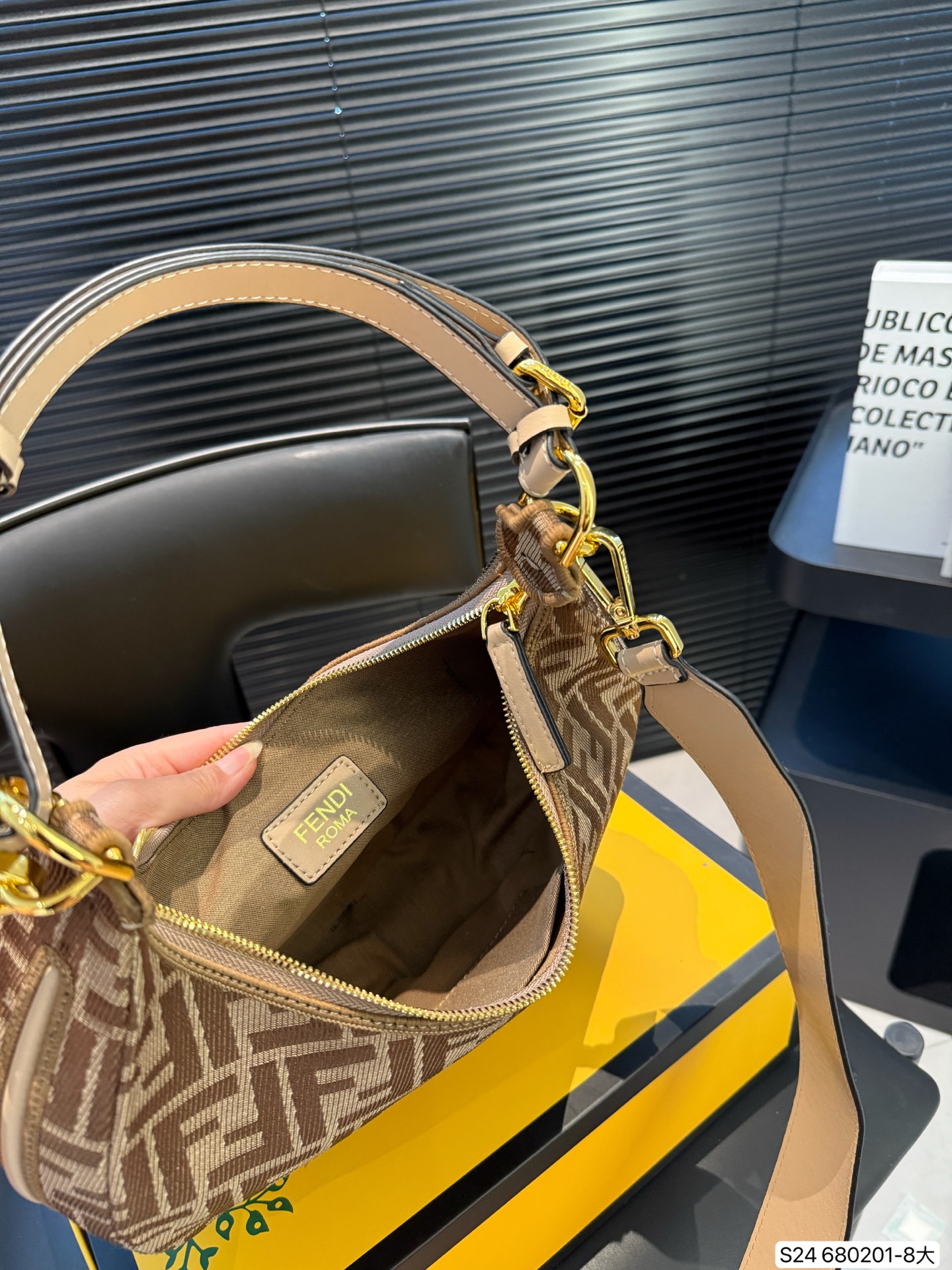 Fendi half-moon underarm bag