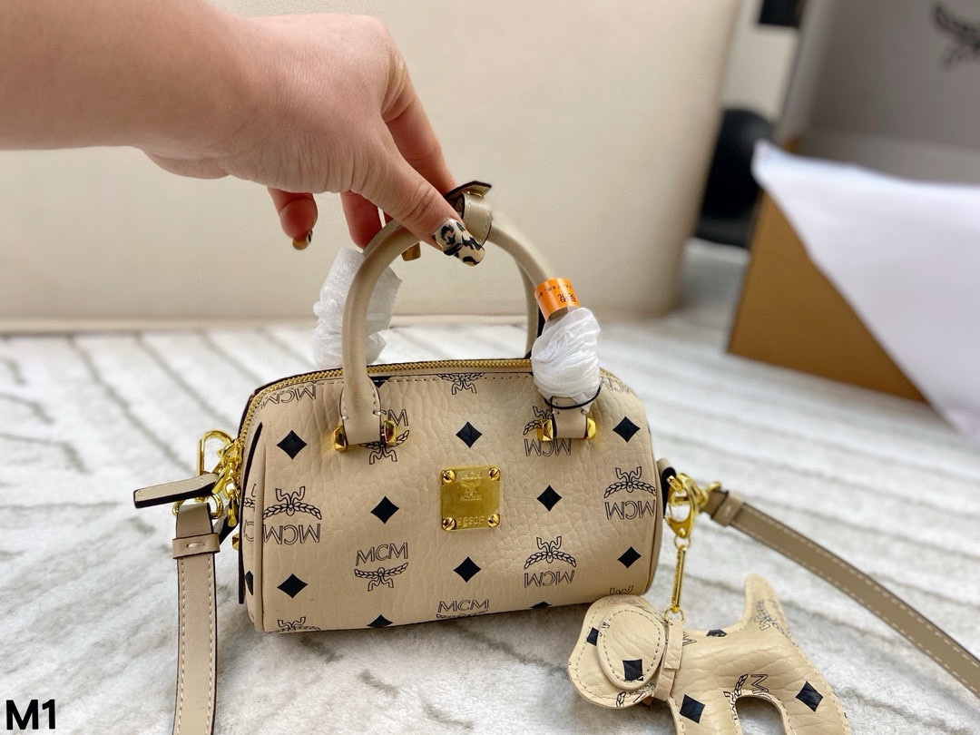 MCM Super Classic mini Boston Pillow bag