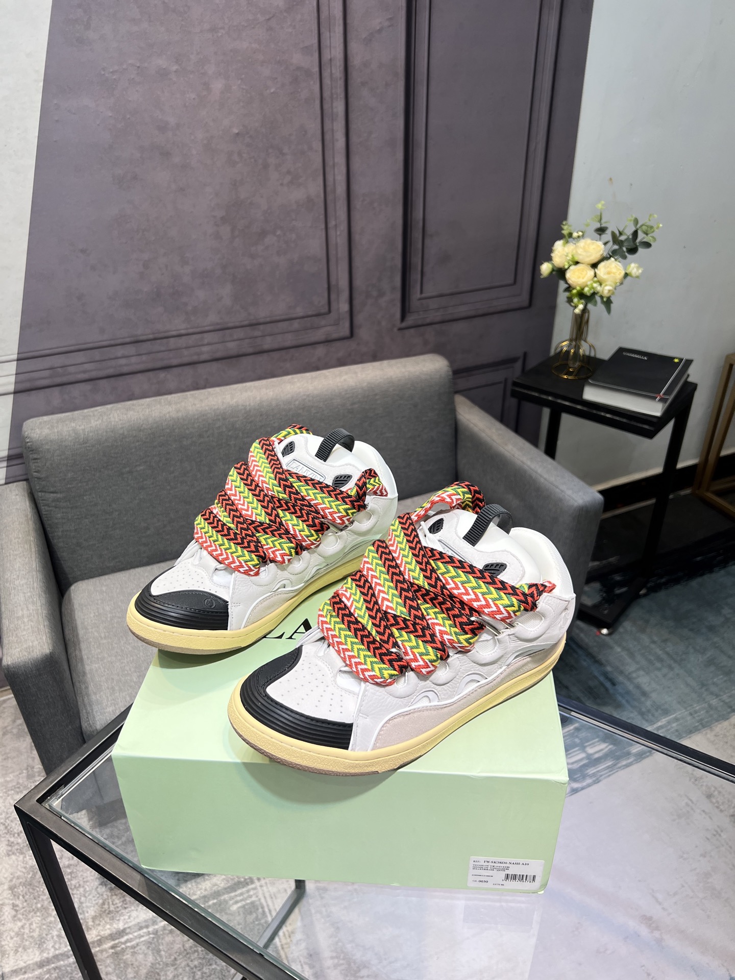 LANVIN Fashionable Casual Couple Sneakers High-Quality Clay Shoes