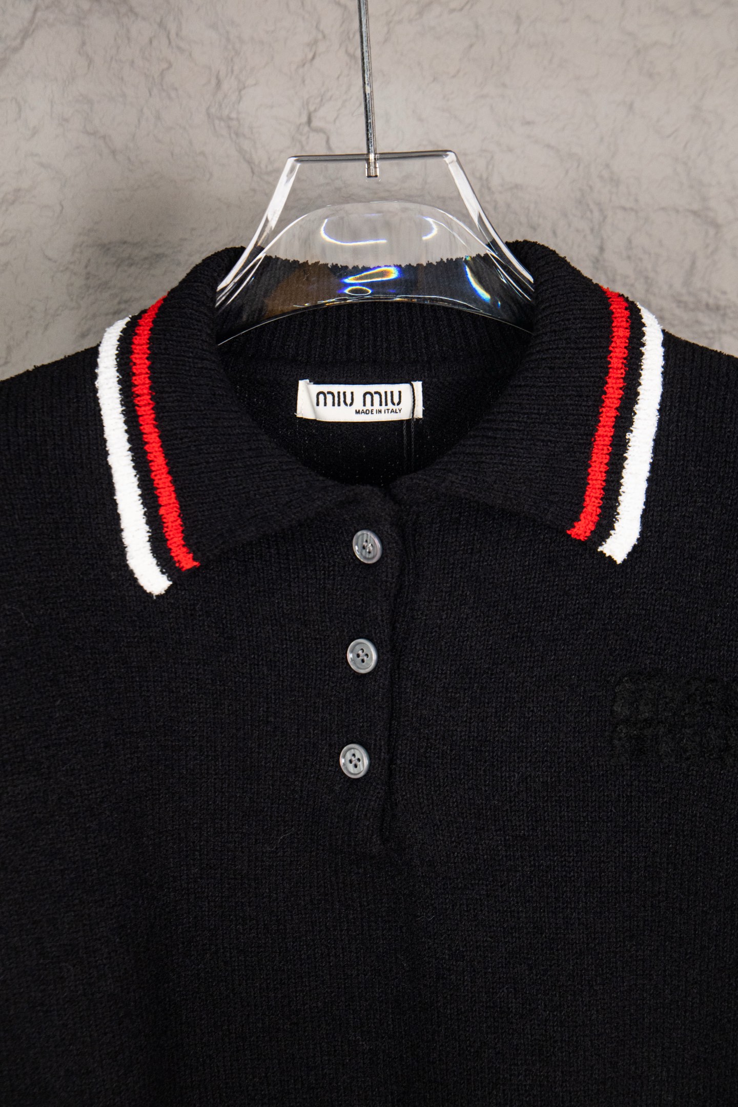 Miumiu Polo knit round-neck sweater