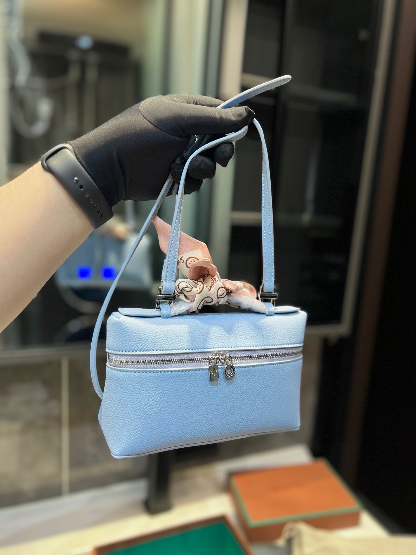 LoroPiana handbag Gigi cowhide leather bag