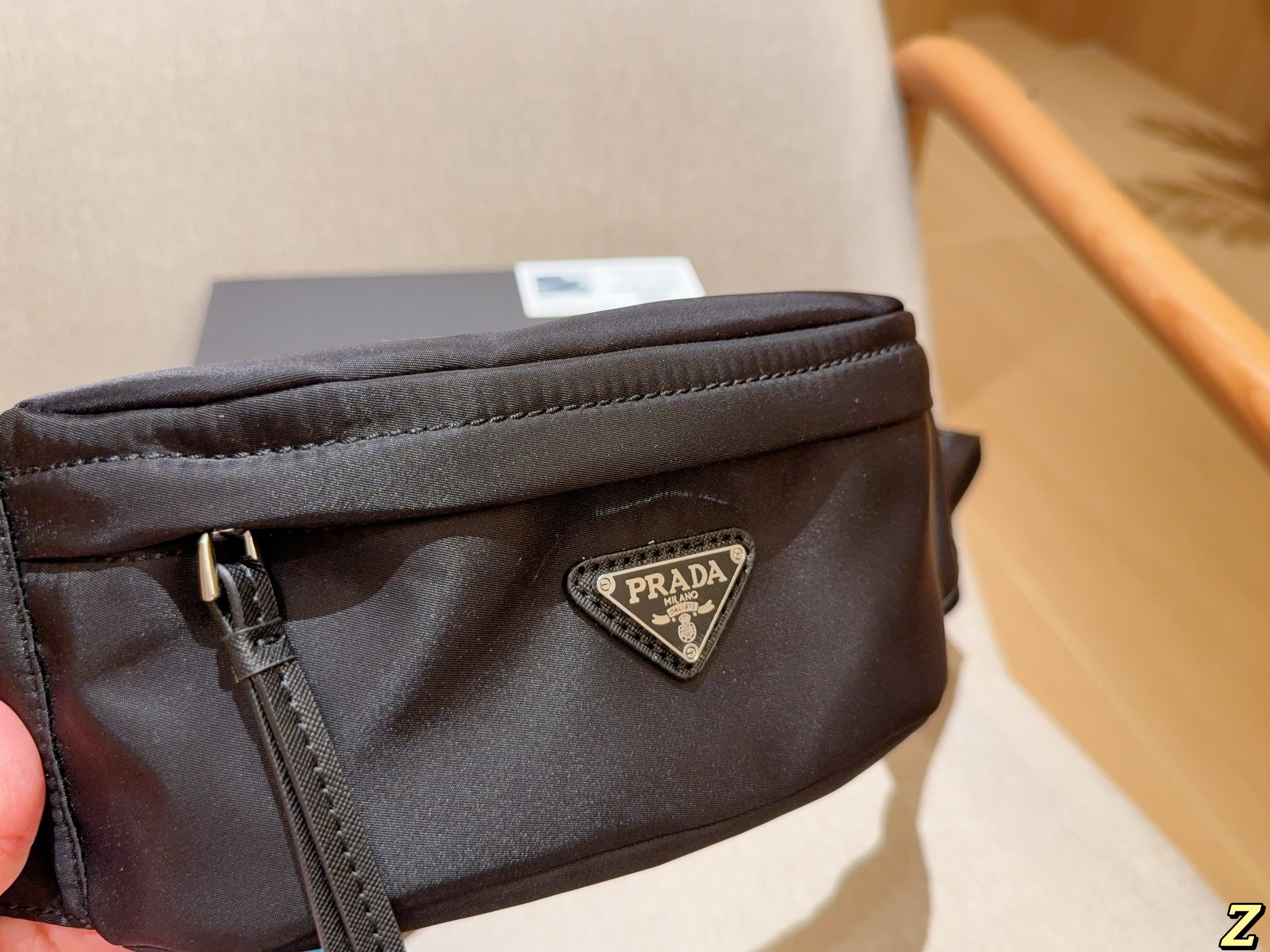 Prada nylon waterproof fabric crossbody waist bag