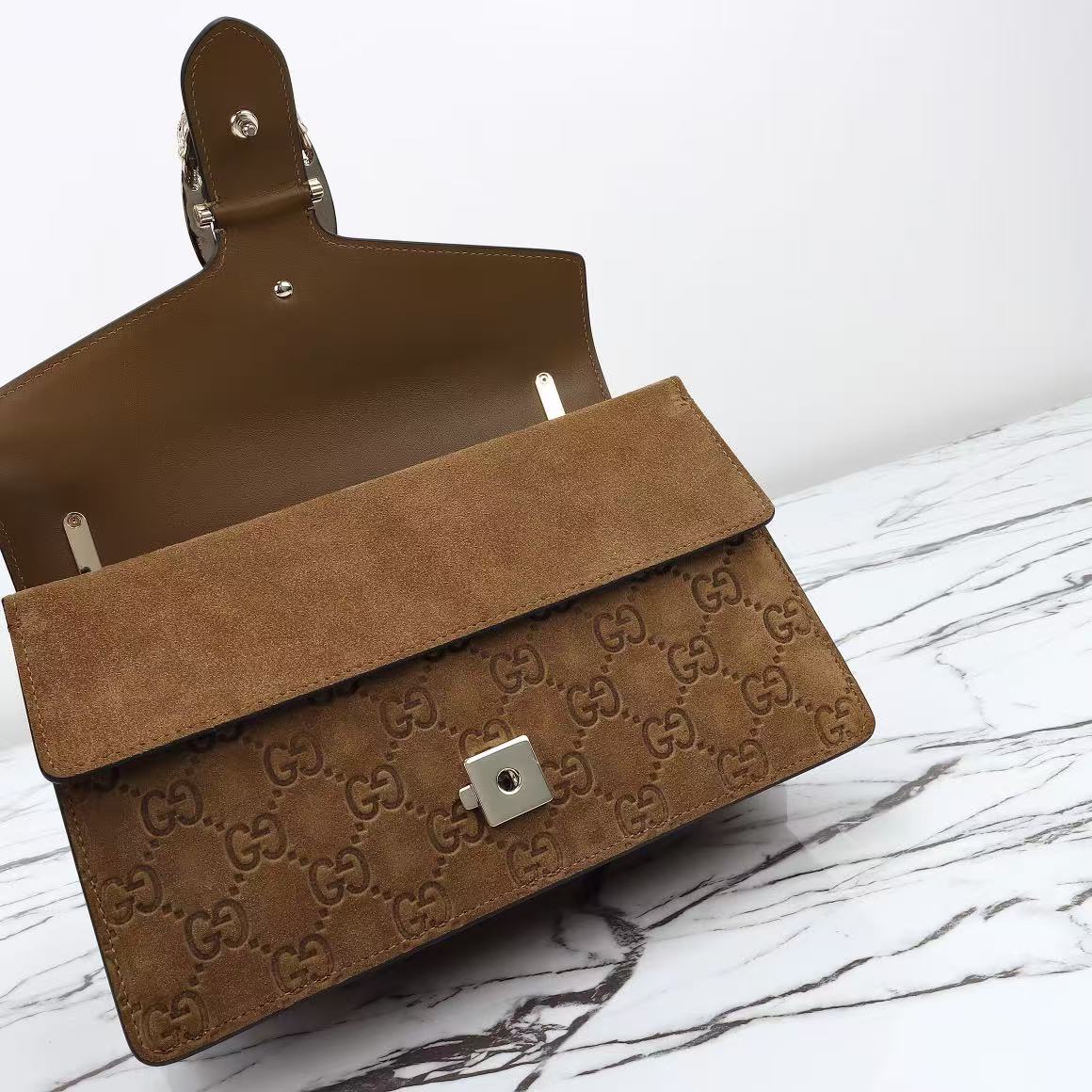 Gucci brown matte embossed Dionysus bag