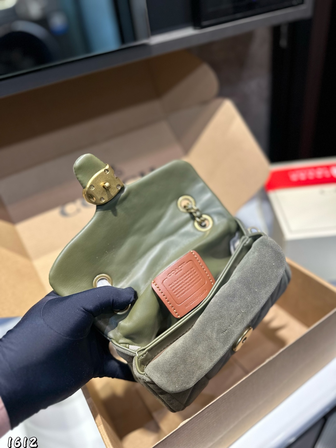 Coach All Black Otabby chain bag