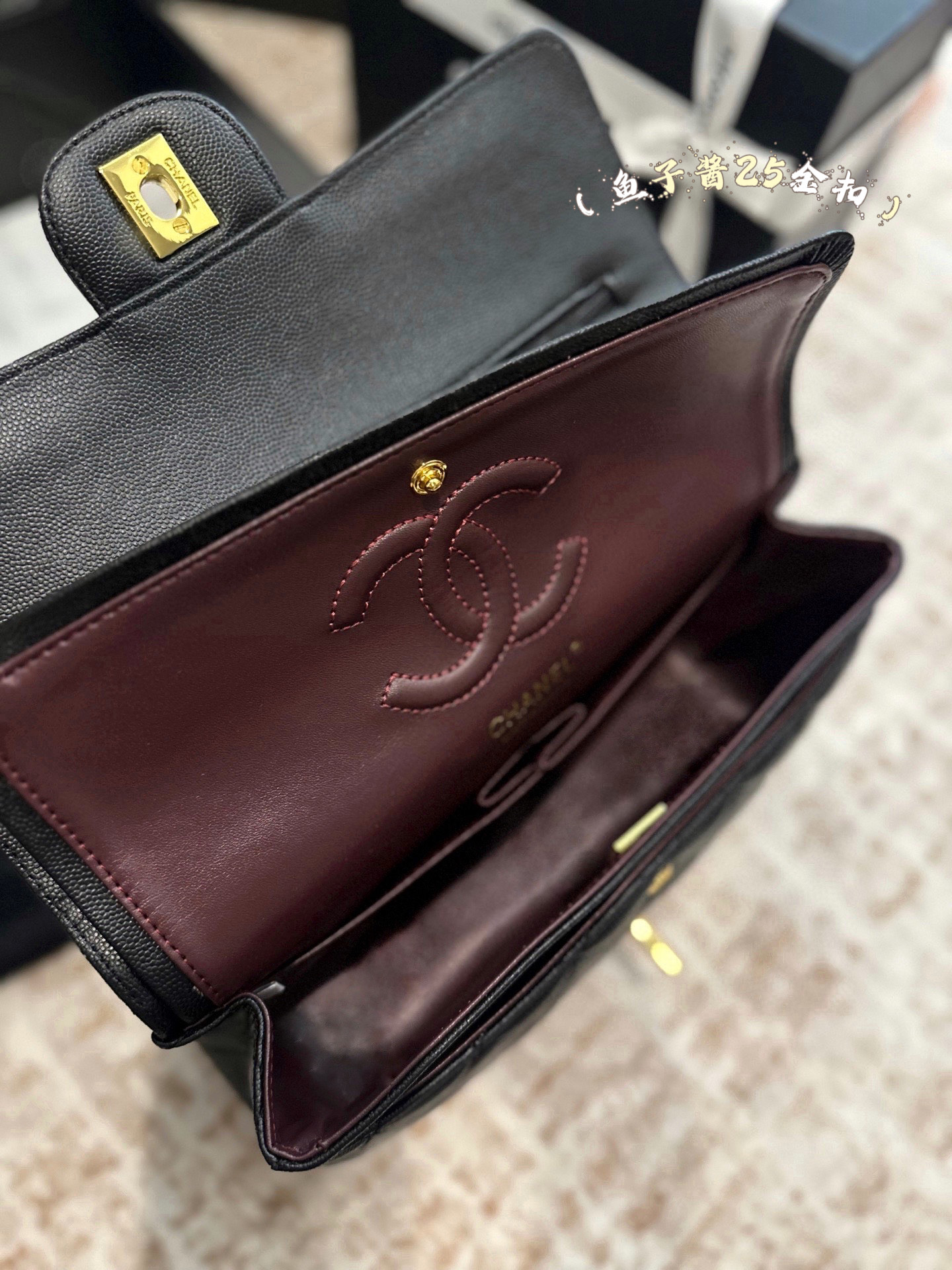 Chanel Premium Caviar Cowhide CF Classic Flap bag