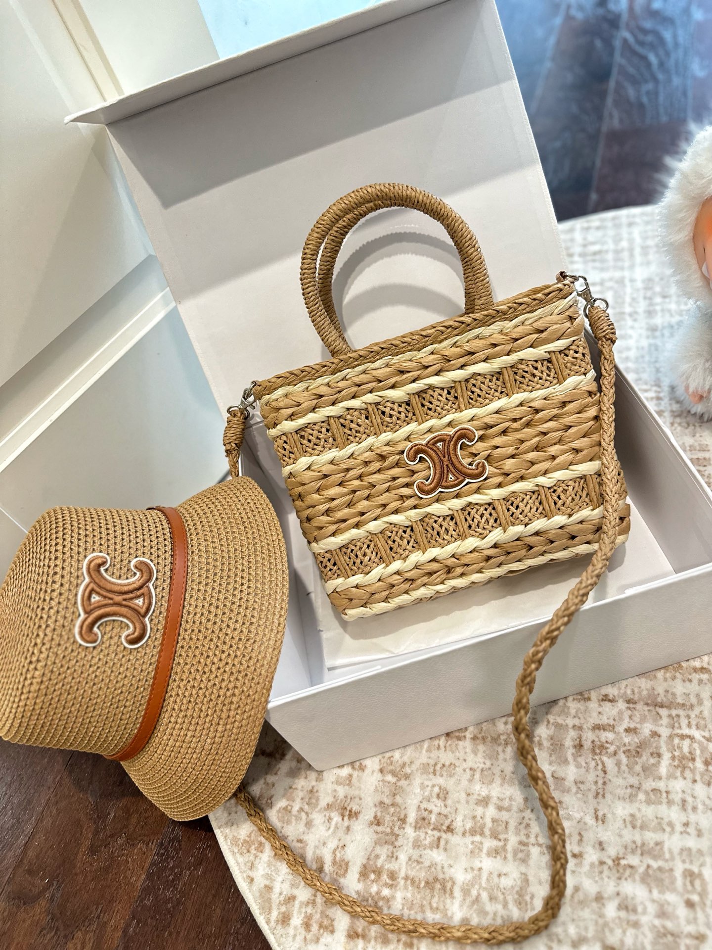 Celine straw woven bags and hats