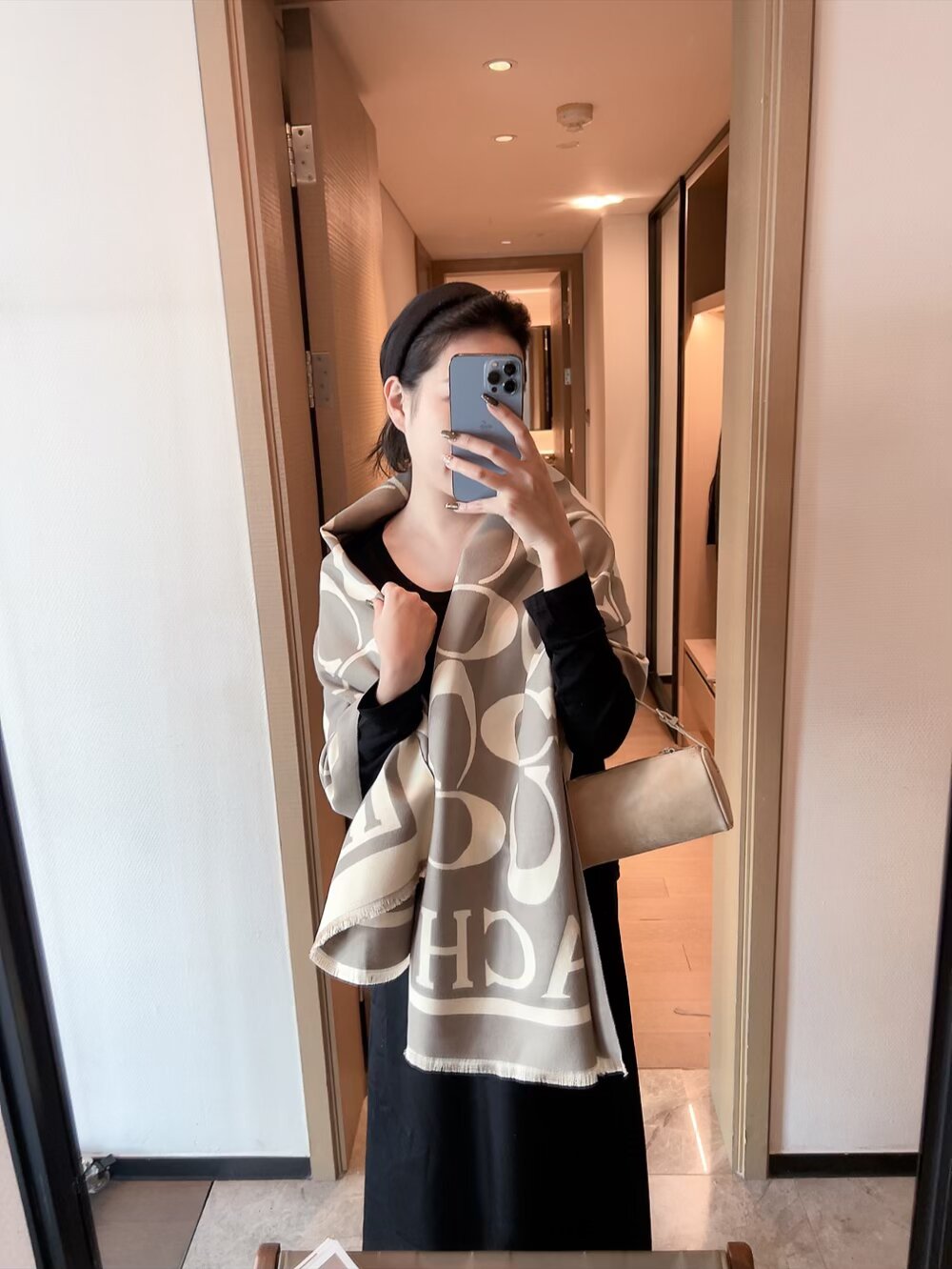 COACH Classic Shawl Scarf