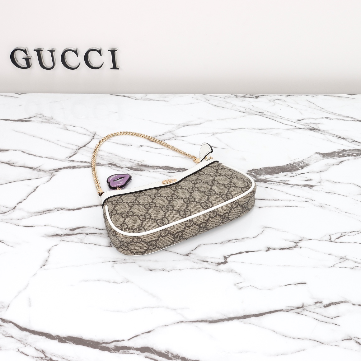 Gucci Special counter quality leather chain bag