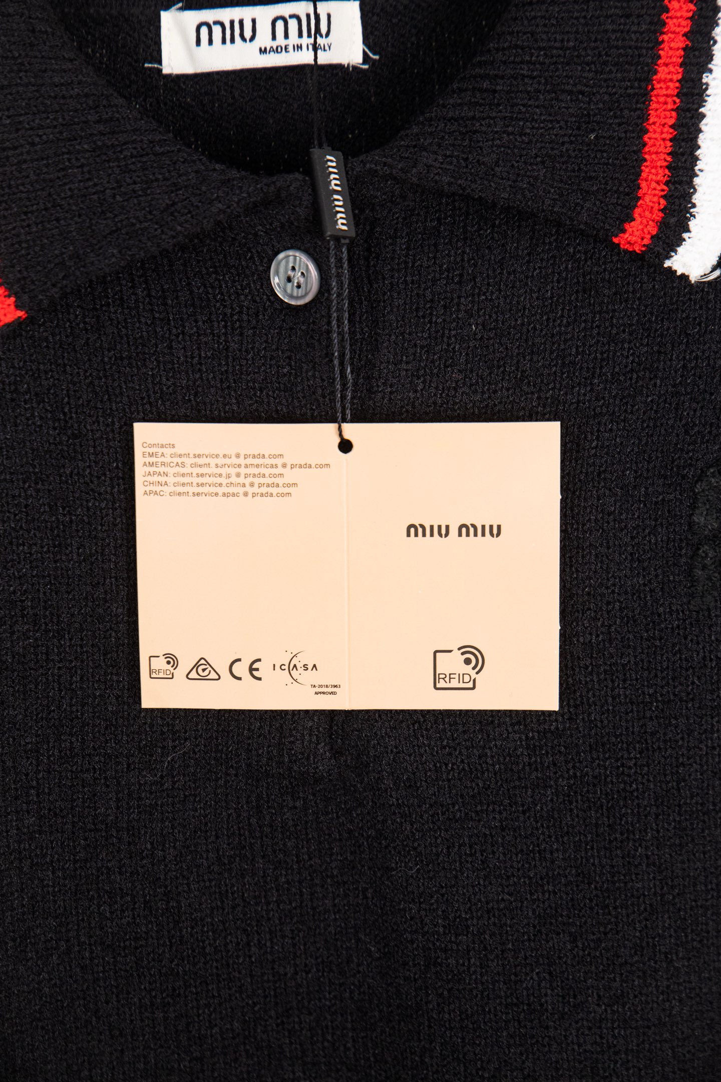 Miumiu Polo knit round-neck sweater