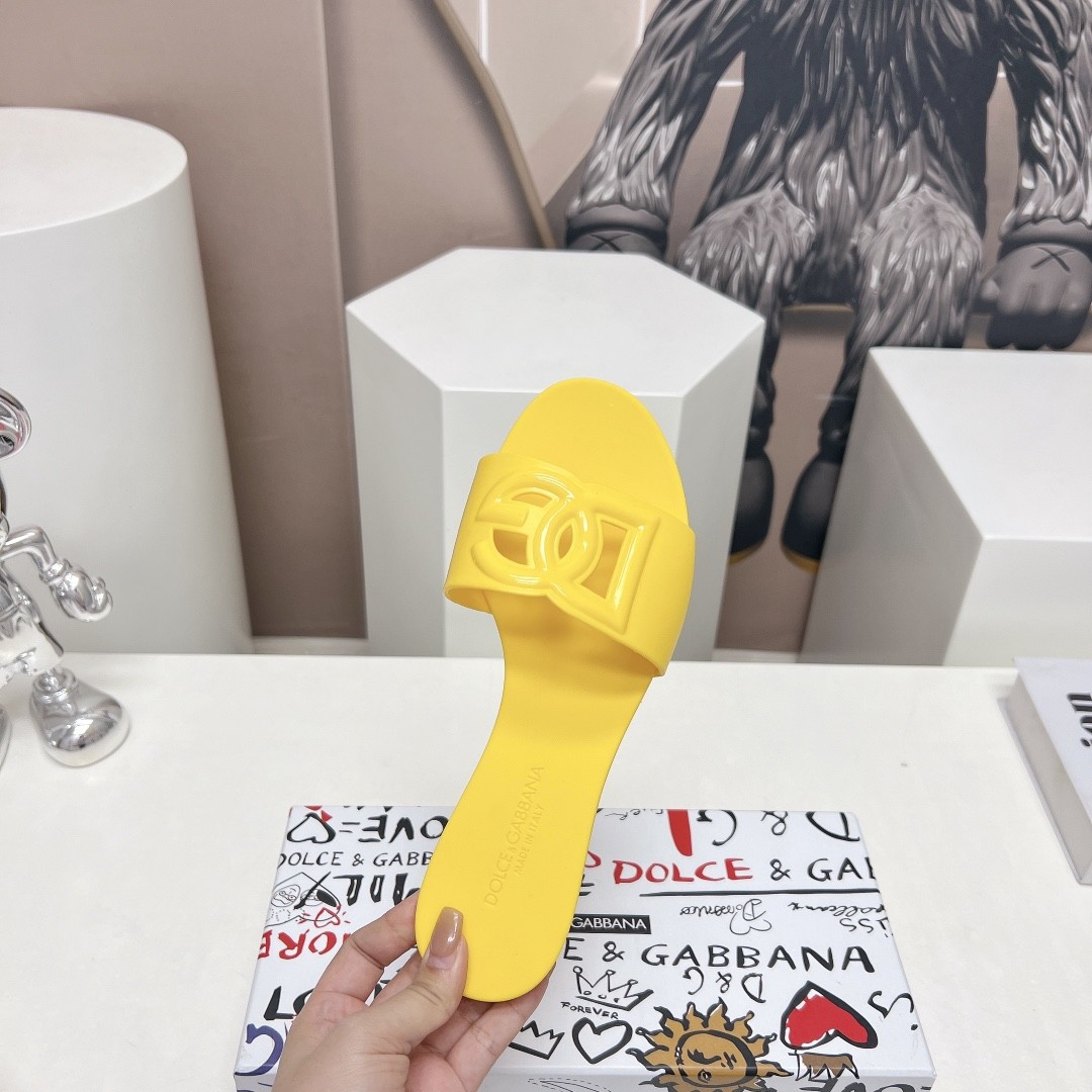 D&G 24vs Best-selling collection - round-toe flat-bottomed flip-flops