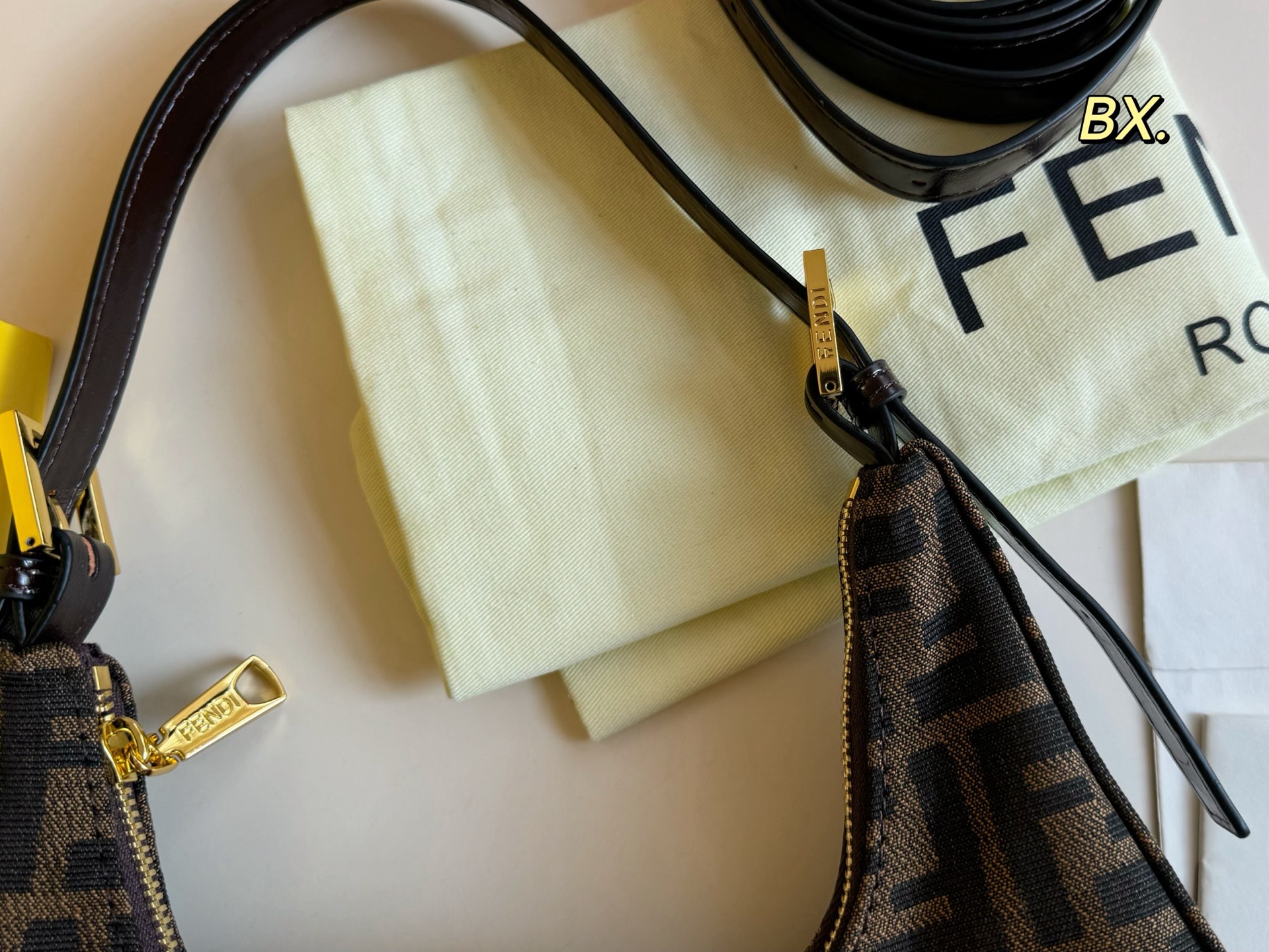 FENDI Zucca hobo style crossbody bag