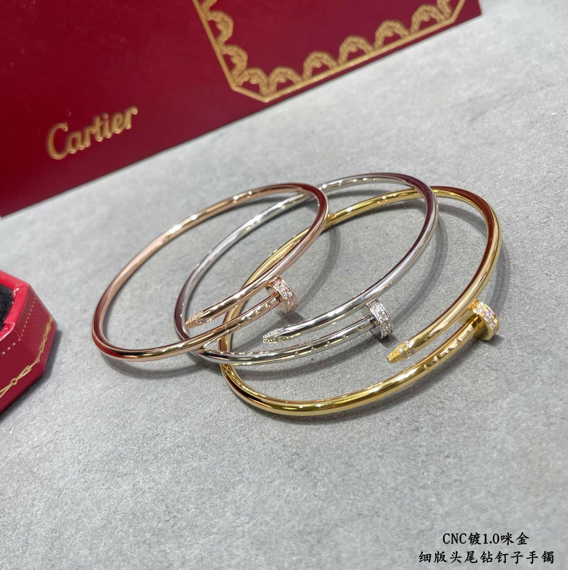 Cartier diamond nail bracelet