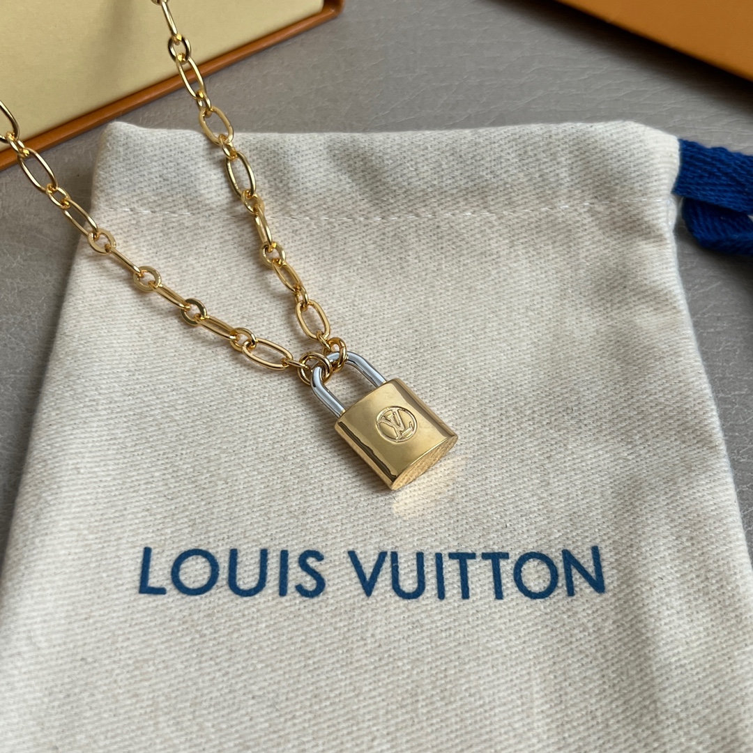 LV lock necklace