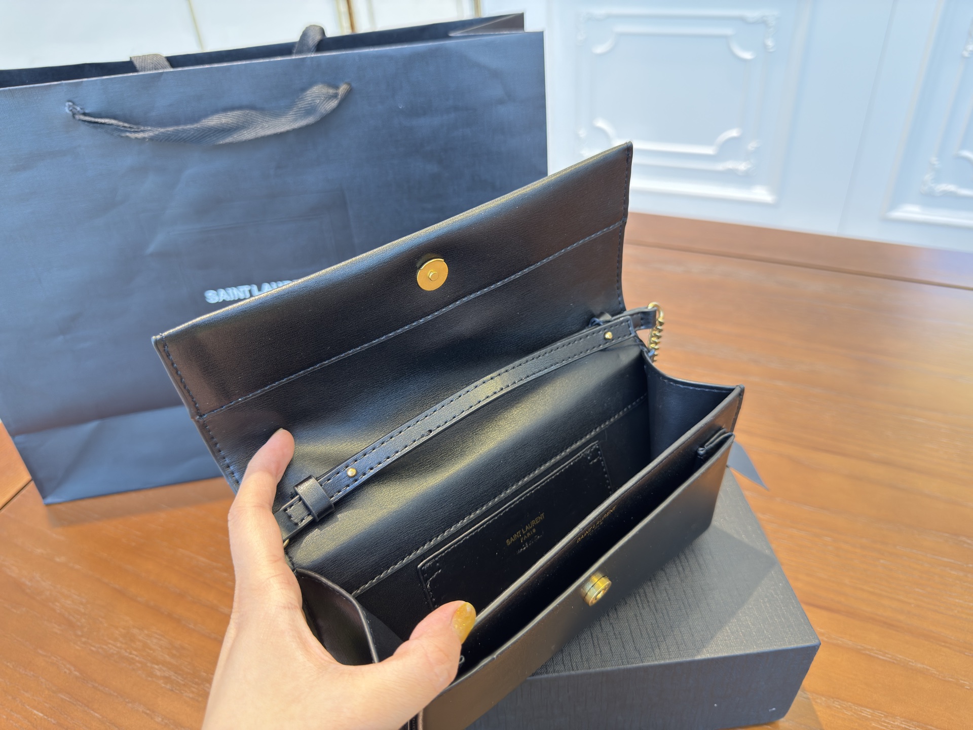 YSL Sunset Box Clutch Underarm CASSANDRE bag