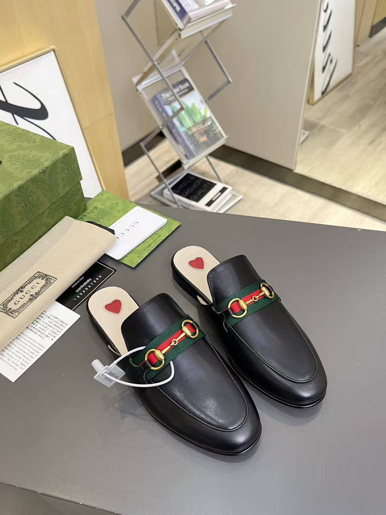 GUCCI half-strap leather shoes