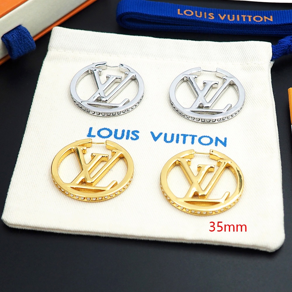LV round earrings