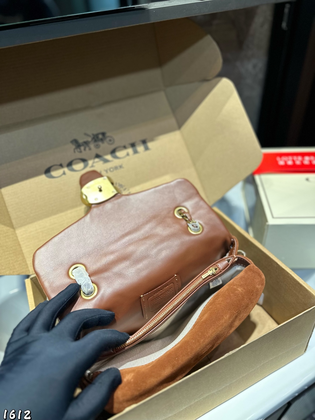 Coach All Black Otabby chain bag