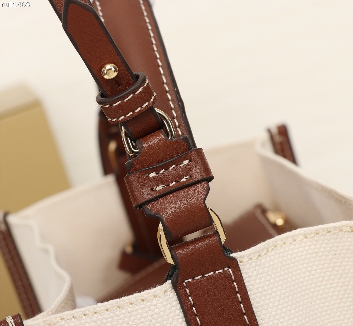 Burberry equestrian-style cotton canvas bucket bag